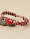 Handmade Heart Shape Natural Stone Bracelet