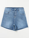Rhinestone High Waist Denim Shorts