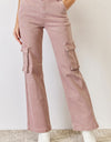 RISEN Full Size High Rise Cargo Wide Leg Jeans