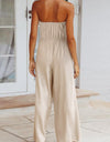 Tied Cutout Tube Wide Leg Jumpsuit