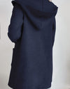 Ribbed Open Front Hooded Cardigan with Pockets
