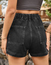 High Waist Denim Shorts with Pockets