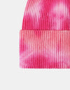 Tie-Dye Cuffed Rib-Knit Beanie Hat