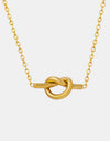 18K Gold-Plated Titanium Steel Knot Necklace
