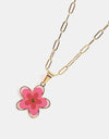 Flower Pendant Stainless Steel Necklace