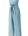 Tied Cutout Tube Wide Leg Jumpsuit