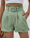 Belted Shorts with Pockets