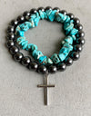 Turquoise Alloy Bracelet