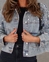 Bead Detail Denim Jacket