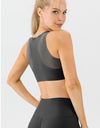 Round Neck Wide Strap Active Bra