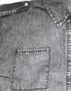 Collared Neck Cap Sleeve Denim Top