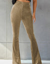 Ribbed High Waist Flare Pants