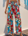 Tied Printed Wide Leg Pants