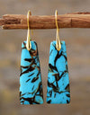 Geometrical Shape Imperial Jasper Dangle Earrings