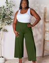Double Take Full Size Smocked Wide Waistband Wide Leg Pants