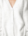 Button Up Dropped Shoulder Cardigan