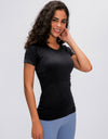Round Neck Short Sleeve Active T-Shirt