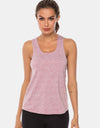 Full Size Scoop Neck Wide Strap Active Tank
