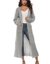 Long Sleeve Open Front Buttoned Cardigan