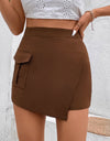 Pocketed High Waist Shorts