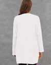 Pocketed Open Front Long Sleeve Cardigan