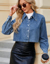 Button Up Long Sleeve Denim Jacket