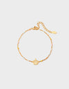 Crown Shape 18K Gold-Plated Bead Bracelet