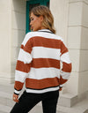Color Block V-Neck Long Sleeve Cardigan