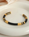 Enamel Titanium Steel Cuff Bracelet