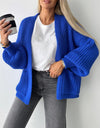 Open Front Dropped Shoulder Cardigan