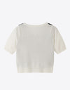 Argyle Round Neck Ribbed Trim Cardigan