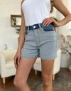 Judy Blue Full Size Color Block Denim Shorts