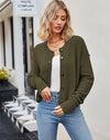 Button Down Exposed Seam Cardigan
