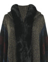 Color Block Fringe Detail Poncho