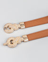 Zinc Alloy Buckle PU Leather Belt