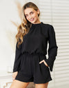 Culture Code Full Size Open Back Romper with Pockets