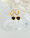 18K Gold-Plated Heart Drop Earrings