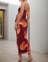 Printed Tube Sleeveless Maxi Dress
