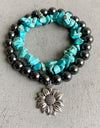 Turquoise Alloy Bracelet