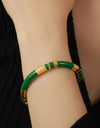 Enamel Titanium Steel Cuff Bracelet