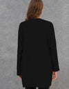 Pocketed Open Front Long Sleeve Cardigan