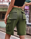 Denim Cargo Shorts with Pockets