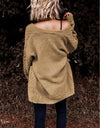 Open Front Dropped Shoulder Cardigan with Pockets