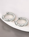 Moissanite 925 Sterling Silver Huggie Earrings