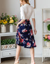 Reborn J Floral Wrap Ruffled Skirt