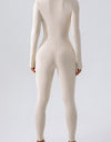 Half Zip Mock Neck Active Jumpsuit