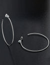 Adored 925 Sterling Silver Moissanite Hoop Earrings