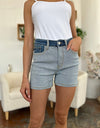 Judy Blue Full Size Color Block Denim Shorts