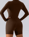 Half Zip Long Sleeve Active Romper