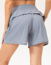 Pocketed Elastic Waist Active Shorts